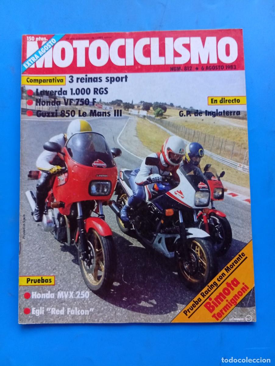 Coches y Motocicletas: MOTOCICLISMO. N&ordm; 812. A&Ntilde;O 1983. G.P DE INGLATERRA. HONDA VF 750 F. GUZZI 850 LE MANS.... LEER.