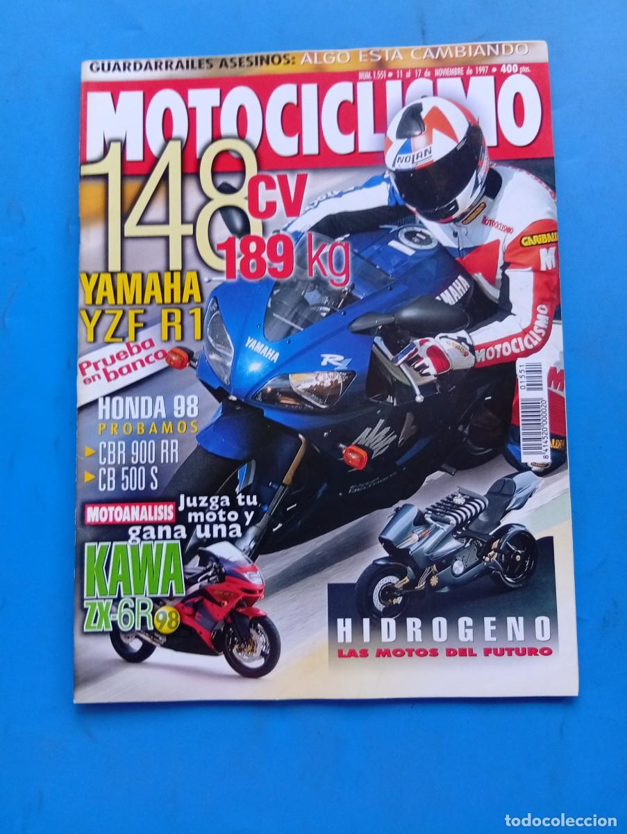 Coches y Motocicletas: MOTOCICLISMO. N&ordm; 1551. NOVIEMBRE 1997. YAMAHA YZF R1. HONDA 98 CBR 900 RR y CB 500 S... LEER.