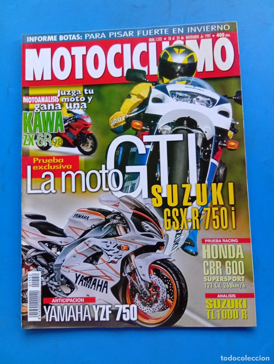 Coches y Motocicletas: MOTOCICLISMO. N&ordm; 1552. NOVIEMBRE 1997. PRUEBA : SUZUKI GSX-R 750I. HONDA CBR 600. YAMAHA YZF.. LEER.