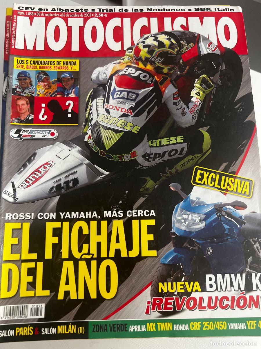Coches y Motocicletas: MOTOCICLISMO. N&ordm; 1858. SEPTIEMBRE 2003. ROSSI CON YAMAHA, EL FICHAJE DEL A&Ntilde;O. BMW K.... LEER.