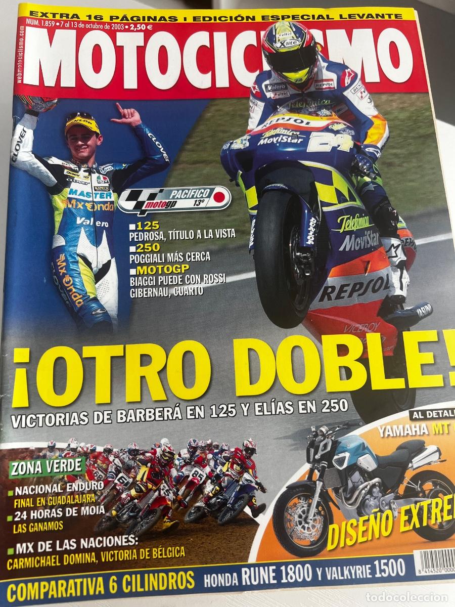 Coches y Motocicletas: MOTOCICLISMO. N&ordm; 1859. OCTUBRE 2003. &iexcl; OTRO DOBLE!. VICTORIAS DE BARBERA EN 125 Y ELIAS EN.... LEER.