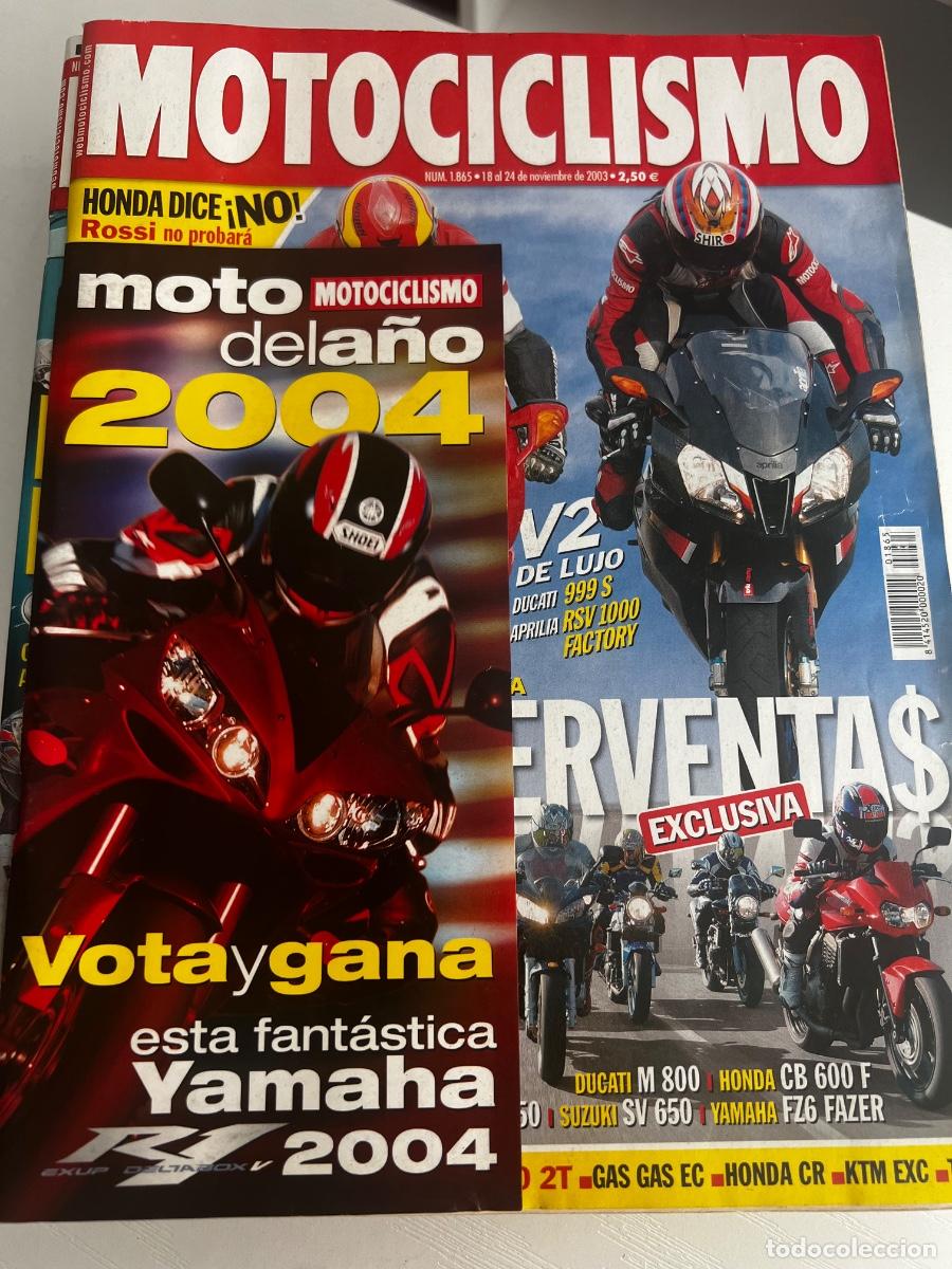 Coches y Motocicletas: MOTOCICLISMO. N&ordm; 1865. NOVIEMBRE 2003. ROSSI Y YAHAMA.APRILIA RSV 1000 R FACTORY. DUCATI 999 S.LEER