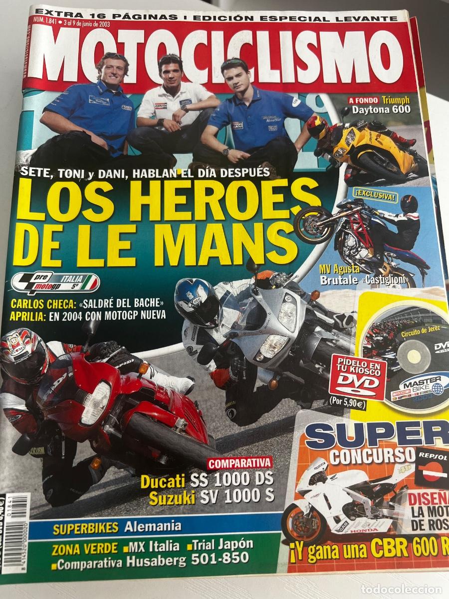 Coches y Motocicletas: MOTOCICLISMO. N&deg; 1841. JUNIO 2003. LO HERMANOS DE LE MANS. TRIUMPH DAYTONA 600. LEER