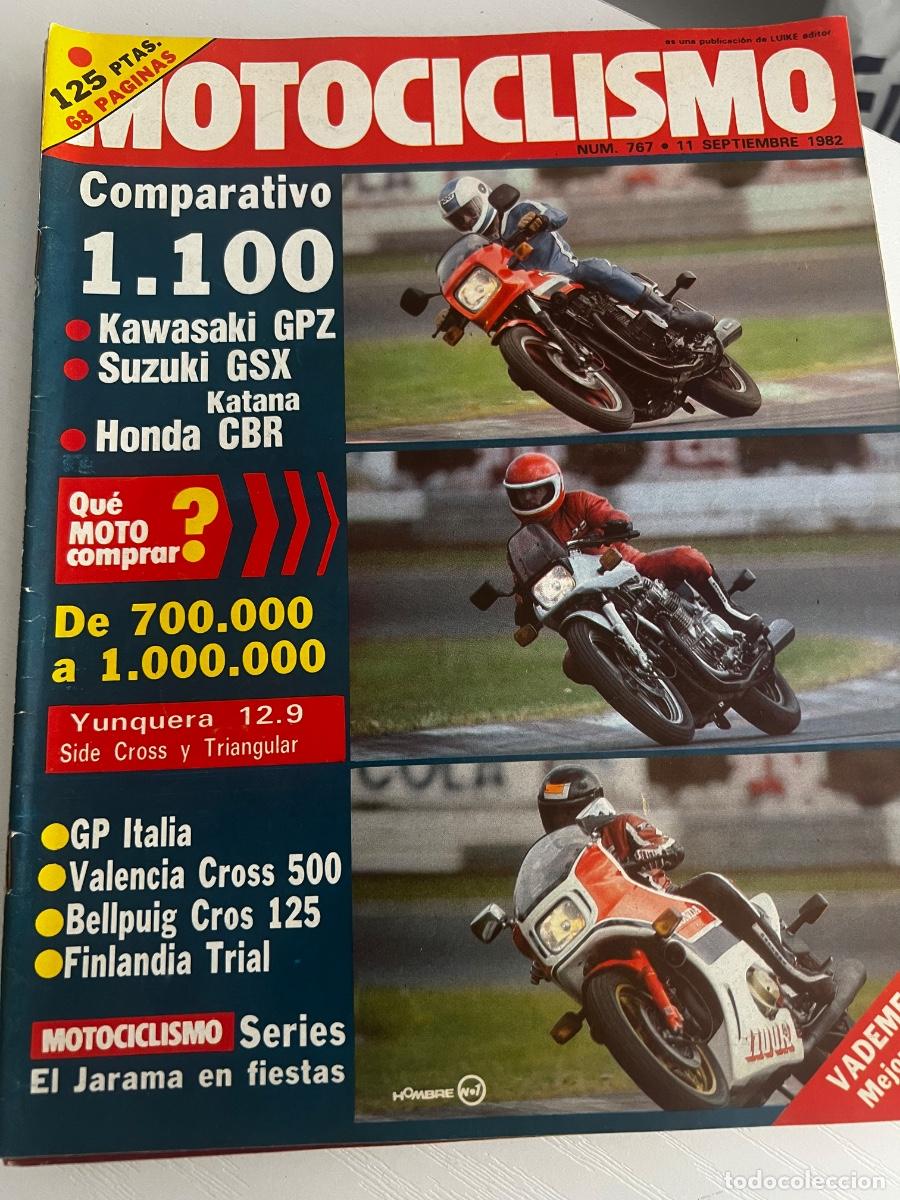 Coches y Motocicletas: MOTOCICLISMO. N&ordm; 767. SEPTIEMBRE 1982.KAWASAKI GPZ. GP DE ITALIA.VALENCIA CROSS 500.SUZUKI GSX. LEER
