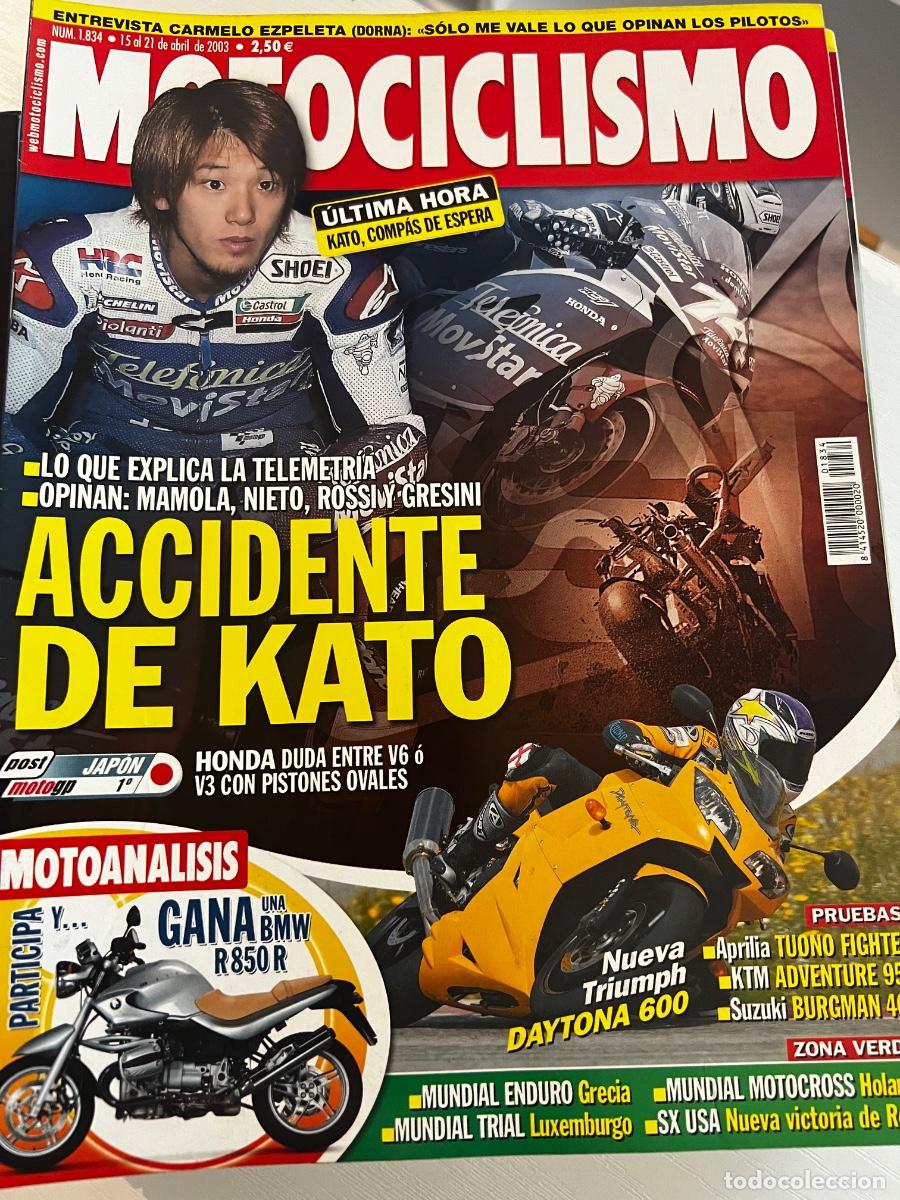 Coches y Motocicletas: MOTOCICLISMO. N&ordm; 1834. ABRIL 2003. ACCIDENTE DE KATO. HONDA DUDA ENTRE V6 O V3. BMW 850R... LEER