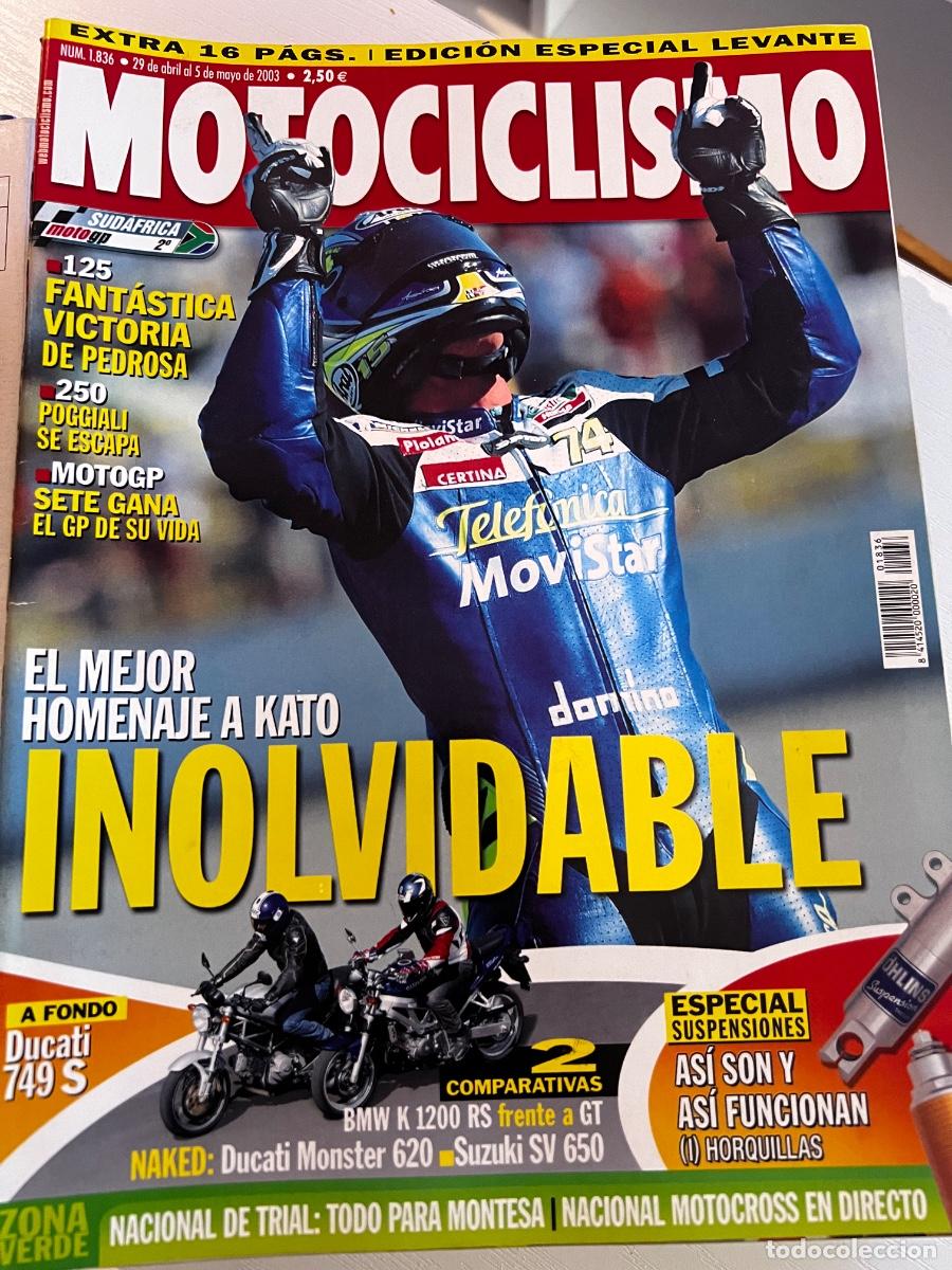 Coches y Motocicletas: MOTOCICLISMO. N&deg; 1836. MAYO 2003. EL MEJOR HOMENAJE A KATO, INOLVIDABLE. VICTORIA DE PEDROSA.LEER