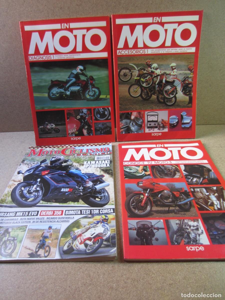 Coches y Motocicletas: Lote de 4 Revistas 3 de En Moto de Sarpe y 1 de Motociclismo Clasico