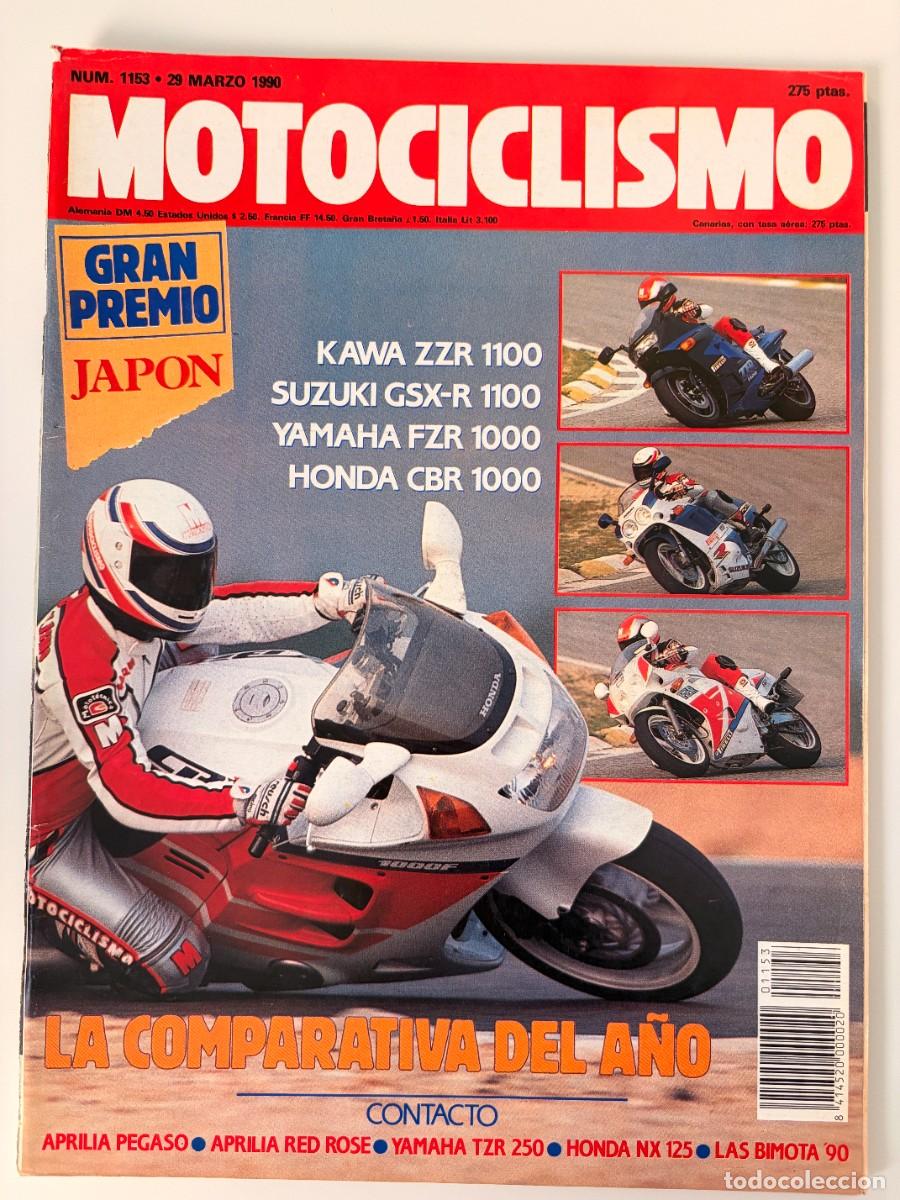 Cars and Motorcycles: MOTOCICLISMO. N&deg; 1153. MARZO 1990. KAWA ZZR 1100. SUZUKI GSX-R 1100. YAMAHA FZR 1000. LEER