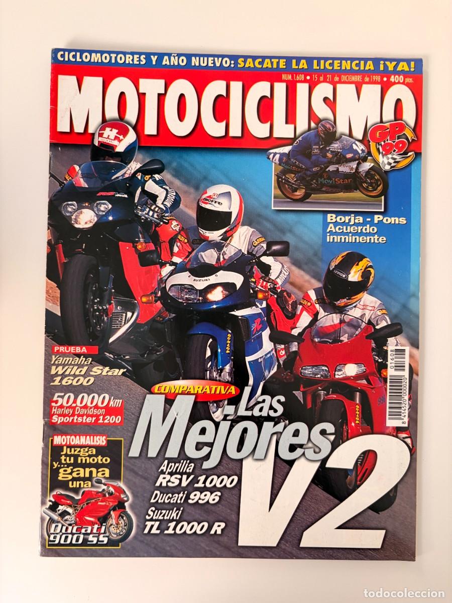 Voitures et Motocyclettes: MOTOCICLISMO. N&ordm; 1608. DICIEMBRE 1998. YAMAHA XV 1600 WILD STAR. APRILIA RSV MILLE.DUCATI 996.LEER