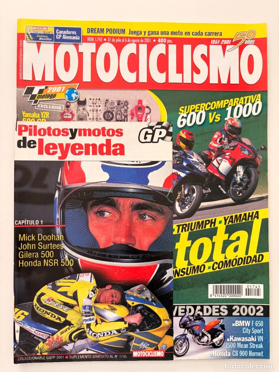 Coches y Motocicletas: MOTOCICLISMO. N&deg; 1745. JULIO 2001. SUPERCOMPARATIVA 600 VS 1000. HONDA, KAWASAKI, SUZUKI. LEER