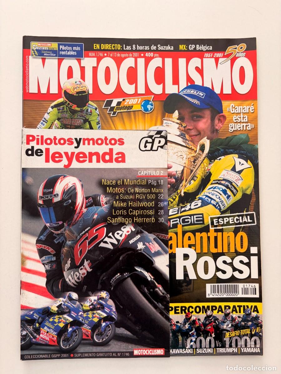 Coches y Motocicletas: MOTOCICLISMO. N&deg; 1746. AGOSTO 2001. ESPECIAL VALENTINO ROSSI. APRILIA RSV 1000. LEER