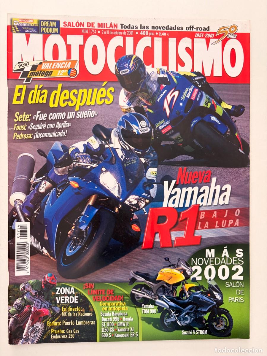 Coches y Motocicletas: MOTOCICLISMO. N&ordm; 1754. OCTUBRE 2001. PRUEBA: YAMAHA YZF-R1 2002. NACIONAL DE ENDURO EN MURCIA. LEER