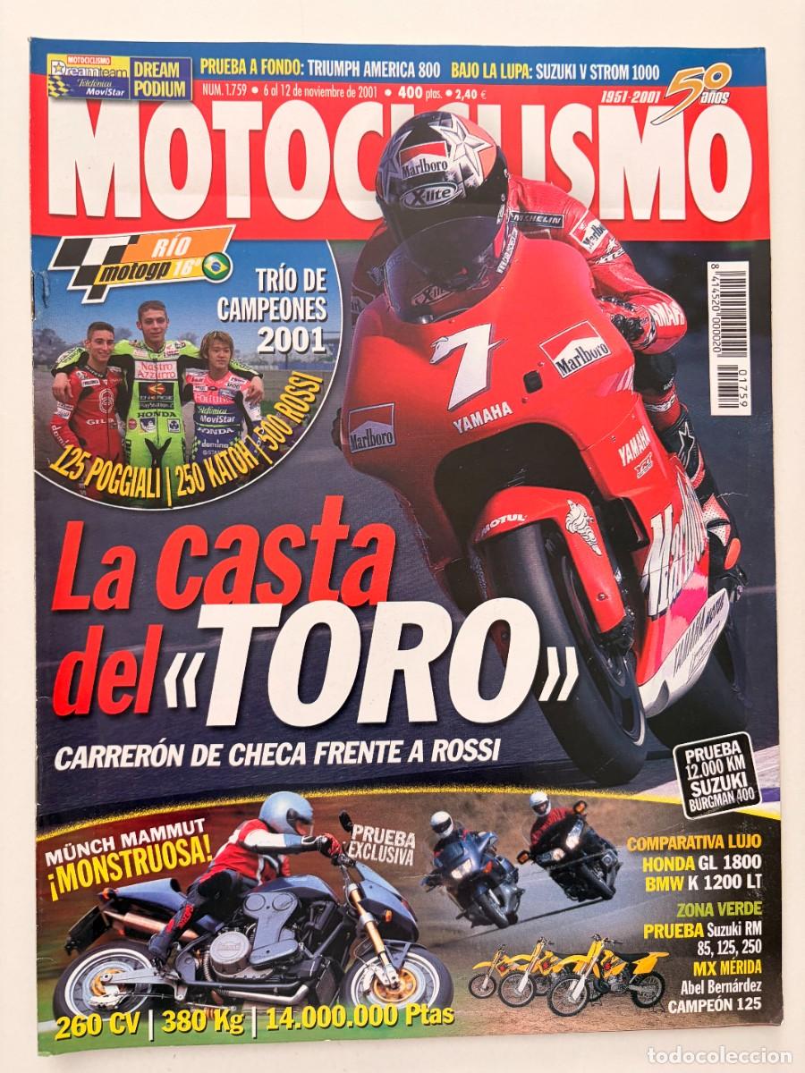 Coches y Motocicletas: MOTOCICLISMO. N&ordm; 1759. NOVIEMBRE 2001. PRUEBA: TRIUMPH BONNEVILLE AMERICA. CIRCUITO DE ESPA&Ntilde;A. LEER