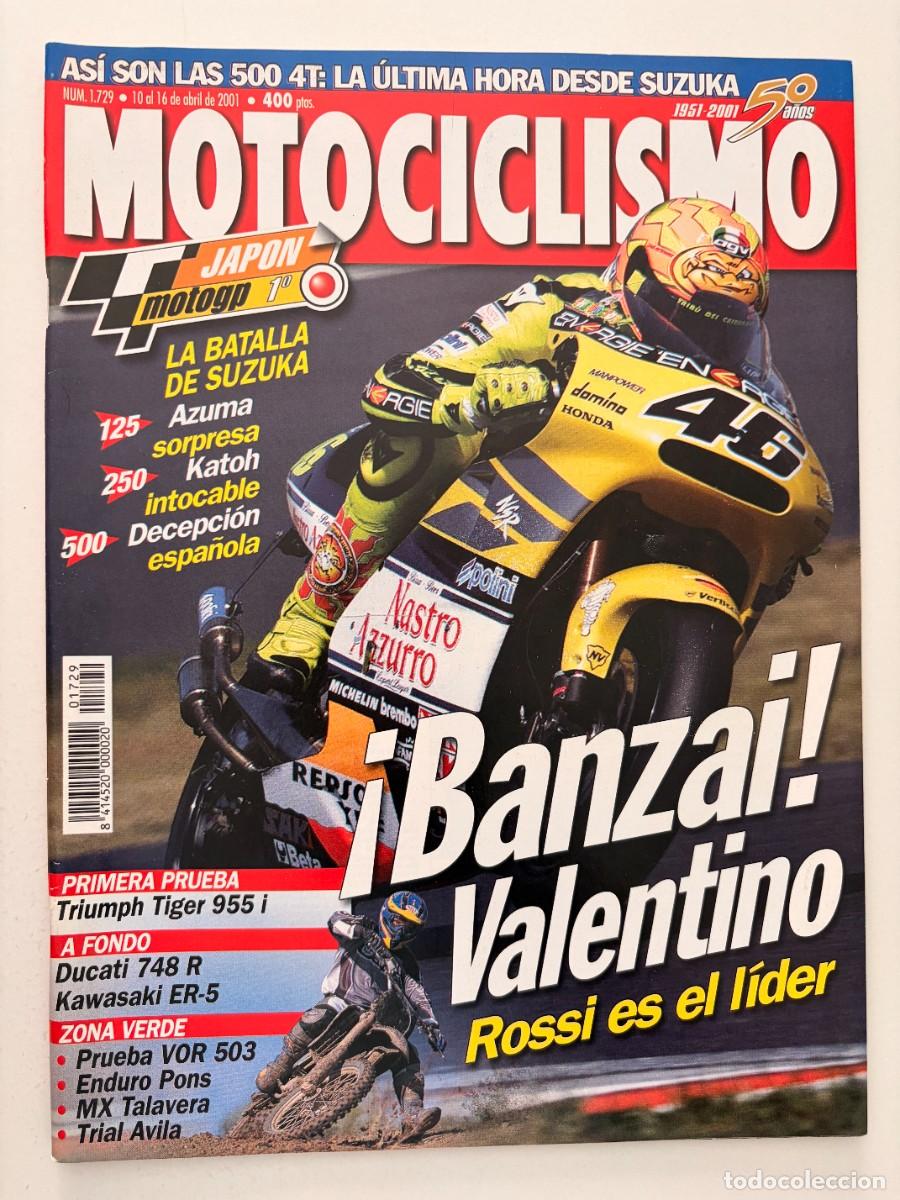 Coches y Motocicletas: MOTOCICLISMO. N&deg; 1729. ABRIL 2001. VALENTINO ROSSI ES EL L&Iacute;DER. LA BATALLA DE SUZUKA. LEER