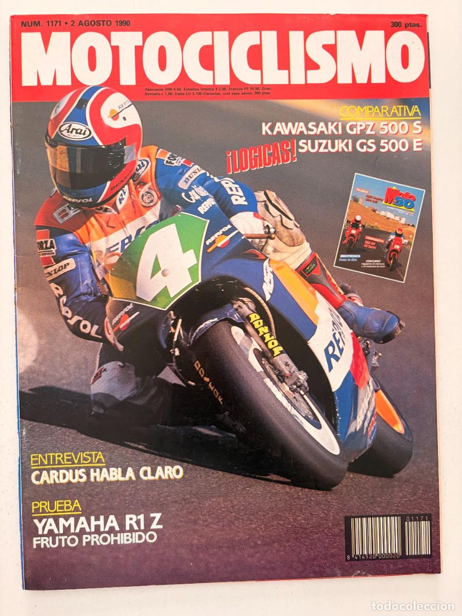 Coches y Motocicletas: MOTOCICLISMO. N&ordm; 1171. AGOSTO 1990.KAWASAKI GPZ 500S. ENTREVISTA CARD&Uacute;S. PRUEBA: YAMAHA R1 Z. LEER
