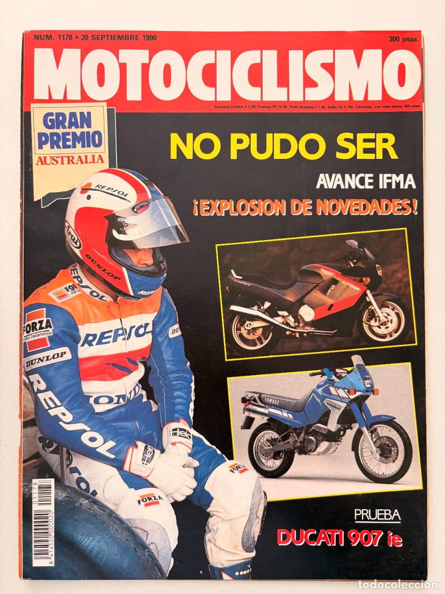 Coches y Motocicletas: MOTOCICLISMO. N&ordm; 1178. SEPTIEMBRE 1990. GP AUSTRALIA.DUCATI 907 IE.ALEX PUZAR. SUZUKI CROSS 91.LEER