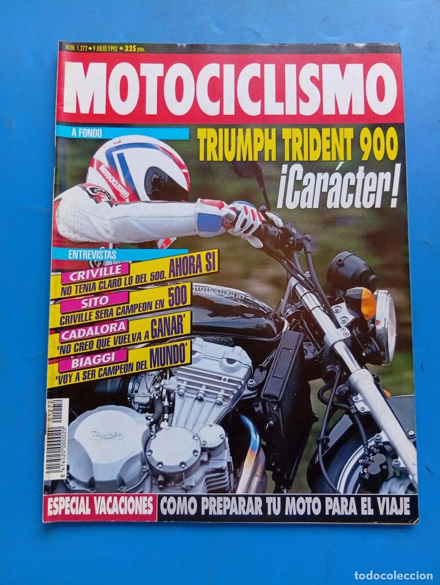 Coches y Motocicletas: MOTOCICLISMO. N&ordm; 1272. A&Ntilde;O 1992. TRIUMPH TRIDENT 900. PEUGEOT SV 80. SITO PONS. JUAN L&Oacute;PEZ ME.. LEER