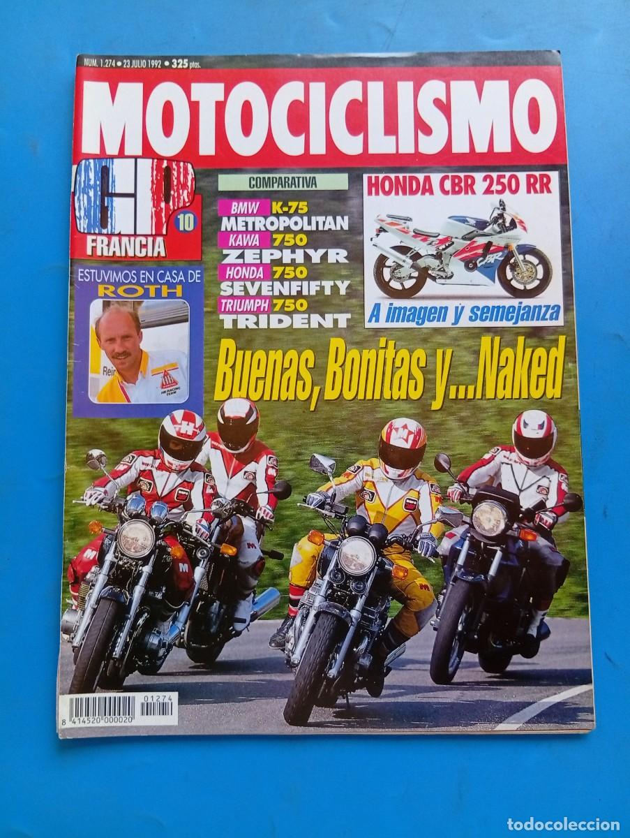 Coches y Motocicletas: MOTOCICLISMO. N&ordm; 1274. A&Ntilde;O 1992. PRUEBA : KAWASAKI ZEPHYR. HONDA 750 SEVENIFTY. TRIUMPH 750.... LEER