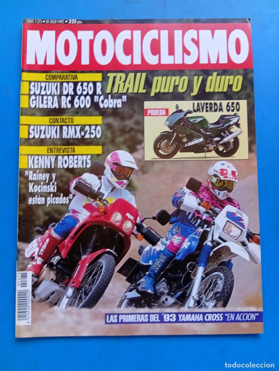 Coches y Motocicletas: MOTOCICLISMO. N&ordm; 1275. A&Ntilde;O 1992. SUZUKI DR 650 R. GILERA RC 600 COBRA. KENNY ROBERTS. LAVERDA.. LEER