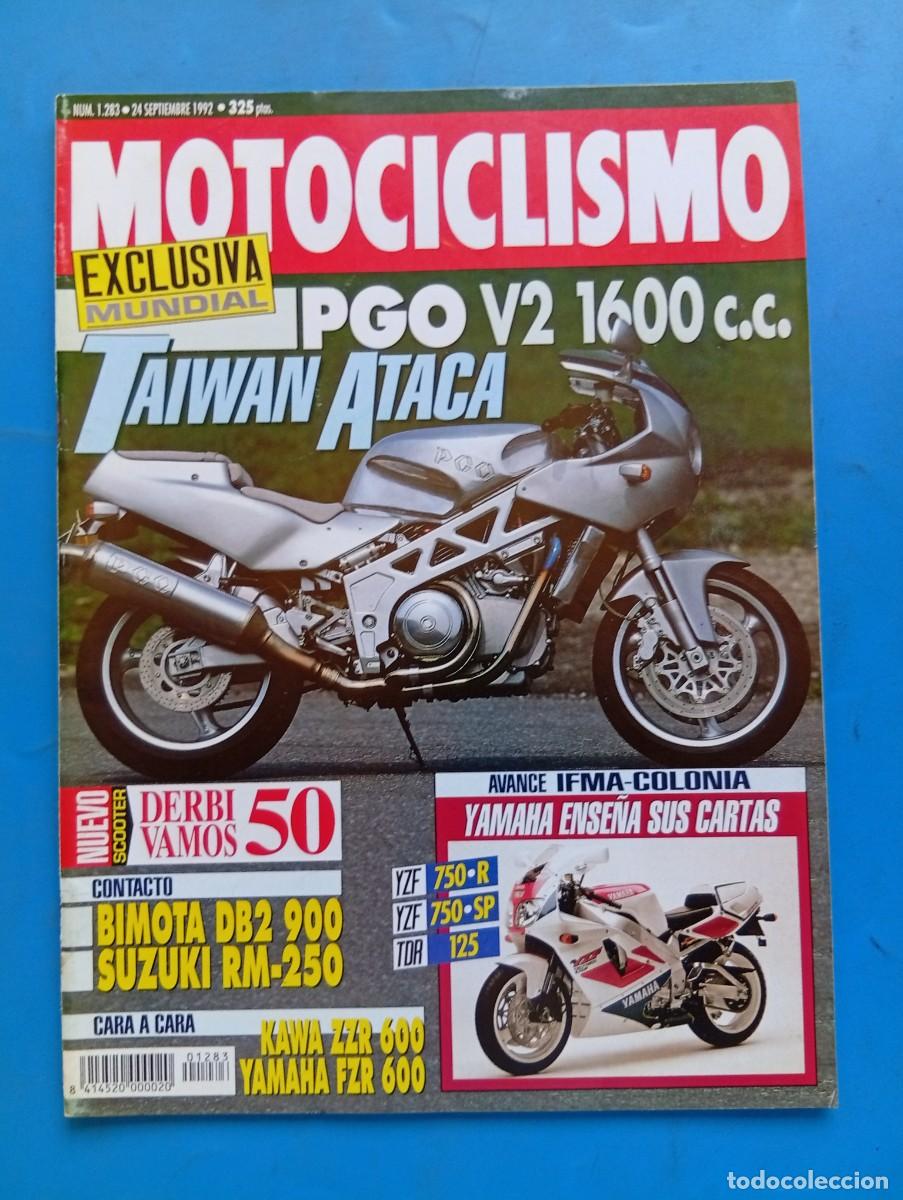 Coches y Motocicletas: MOTOCICLISMO. N&ordm; 1283. A&Ntilde;O 1992. PRUEBA: BIMOTA DB 2. DERBI. YAMAHA ENSE&Ntilde;A SUS CARTAS. KAWA.. LEER