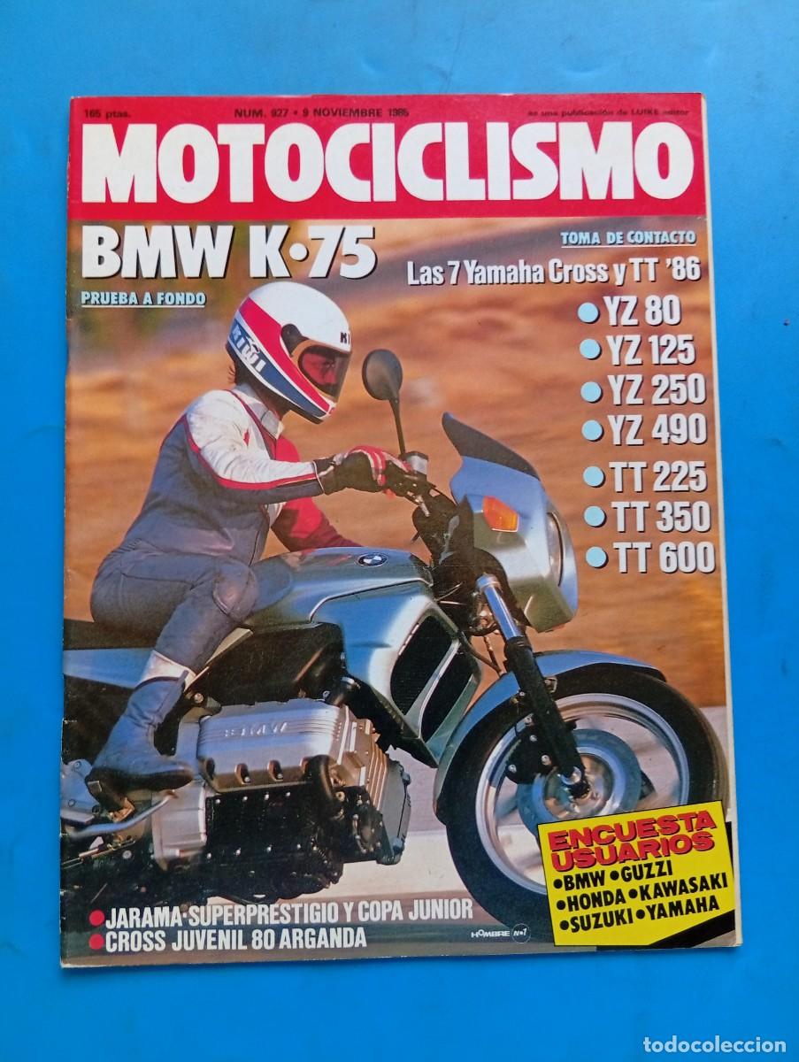 Coches y Motocicletas: MOTOCICLISMO. N&ordm; 927. A&Ntilde;O 1985. PRUEBA: BMW K-75. ENTREVISTA EDUARDO COTS. TRIAL DE CICLOMOTO.. LEER