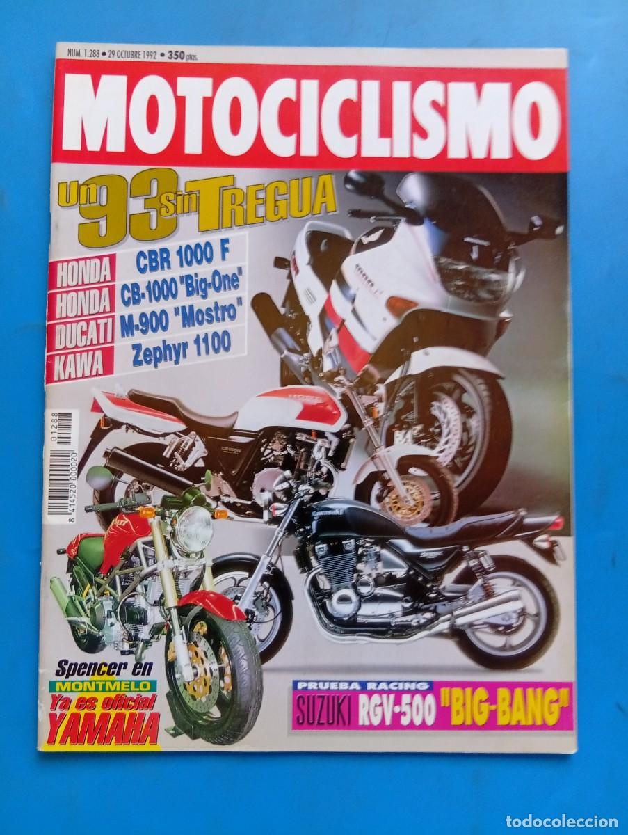Coches y Motocicletas: MOTOCICLISMO. N&ordm; 1288. OCTUBRE 1992. PRUEBA : SUZUKI RGV-500. HONDA CBR 1000 F. KAWA ZEPHYR ..LEER