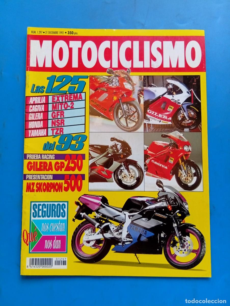 Coches y Motocicletas: MOTOCICLISMO. N&ordm; 1297. A&Ntilde;O 1992. GILERA 250 GP. MZ SKORPION 500. PAR&Iacute;S-DAKAR. 125 ITALIANAS.... LEER