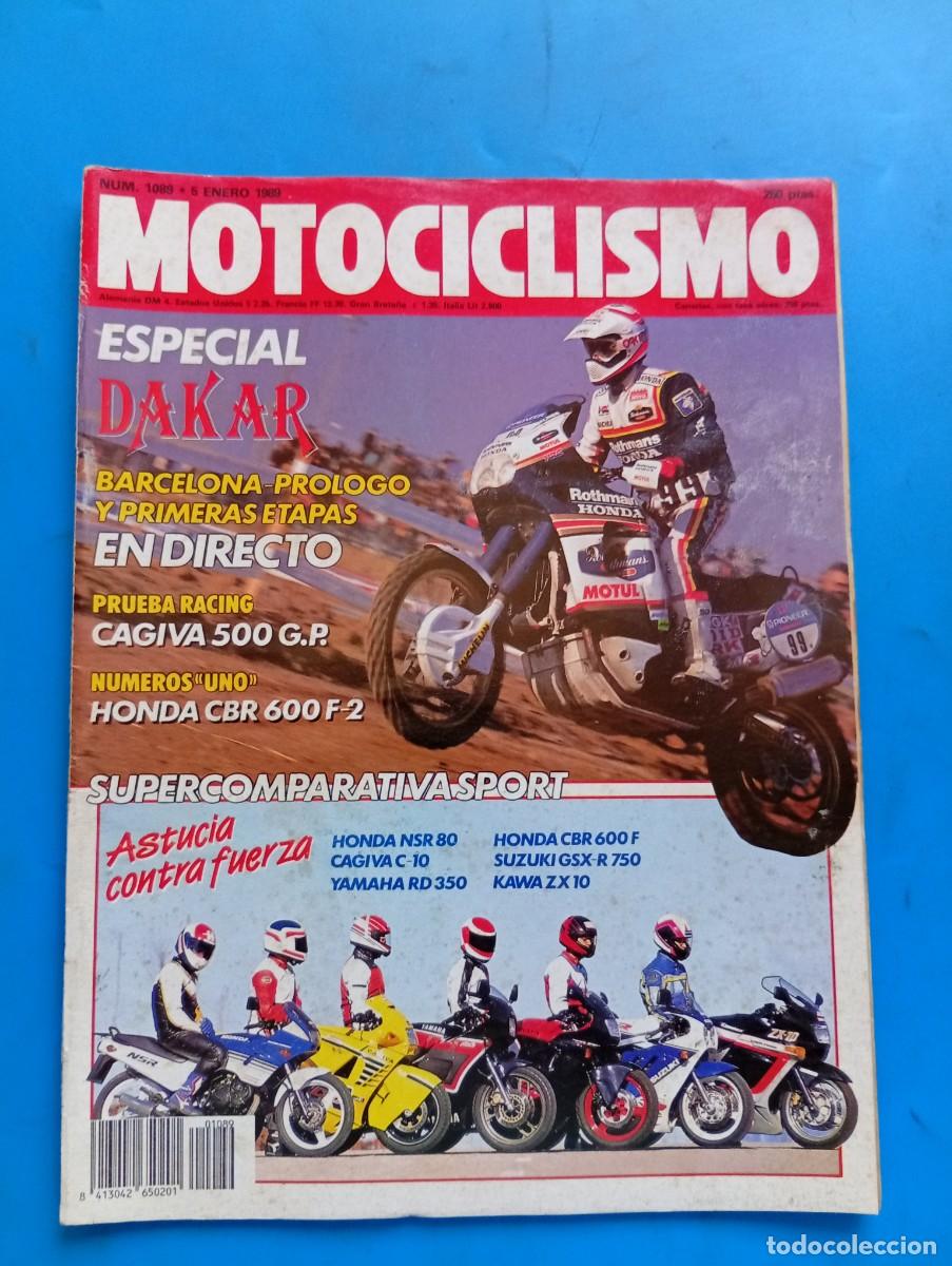 Coches y Motocicletas: MOTOCICLISMO. N&ordm; 1089. A&Ntilde;O 1989. PRUEBA: CAGIVA 500 GP. HONDA CBR 600F-2. ESPECIAL DAKAR.... LEER.