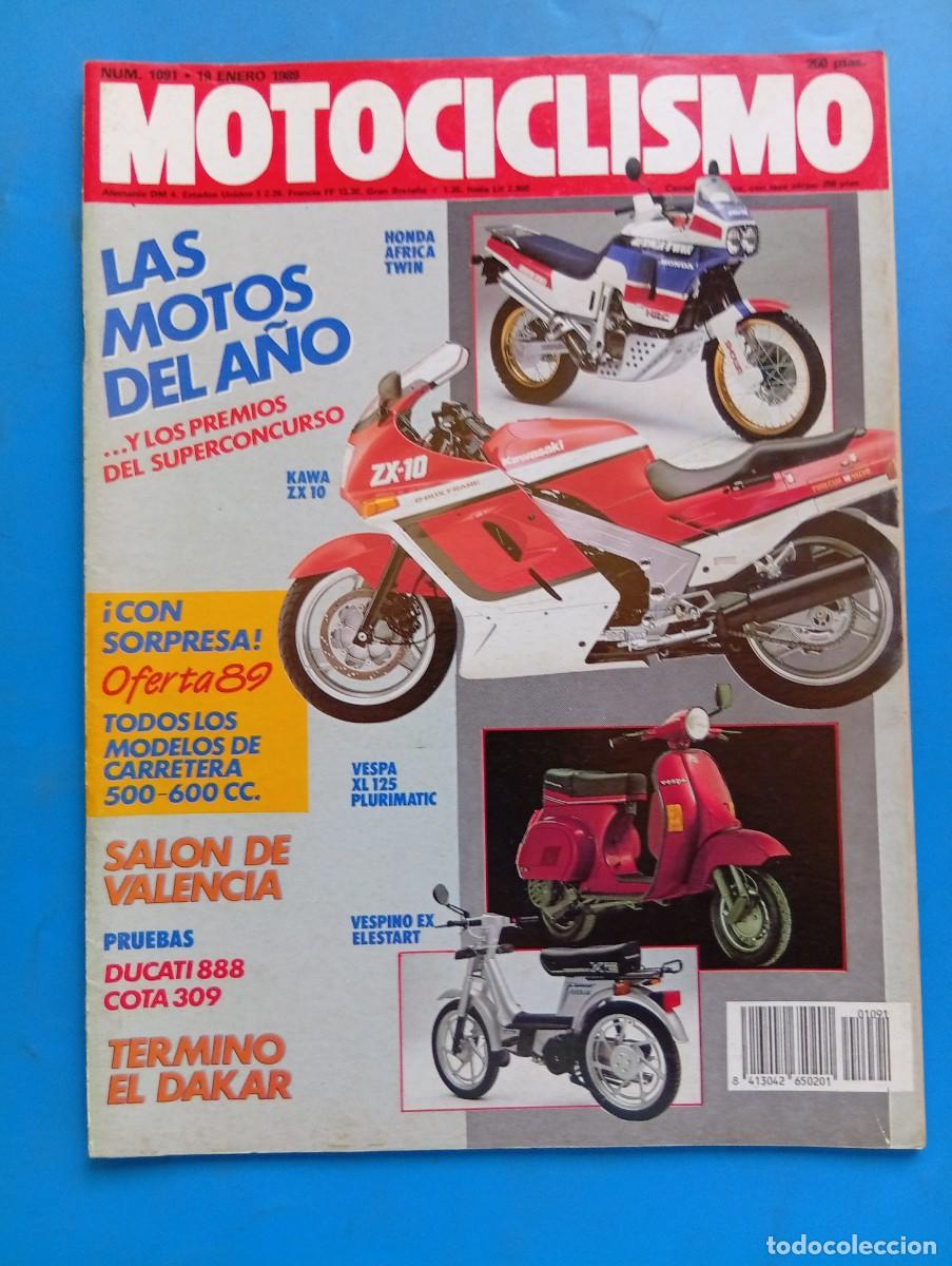 Coches y Motocicletas: MOTOCICLISMO. N&ordm; 1091. A&Ntilde;O 1989. DUCATI SUPERBIKE 888. MONTESA COTA 309. SAL&Oacute;N DE VALENCIA. LEER