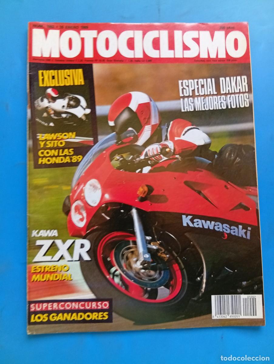 Coches y Motocicletas: MOTOCICLISMO. N&ordm; 1092. A&Ntilde;O 1989. KAWA ZXR 750. YAMAHA RD 350. ESPECIAL DAKAR.... LEER.