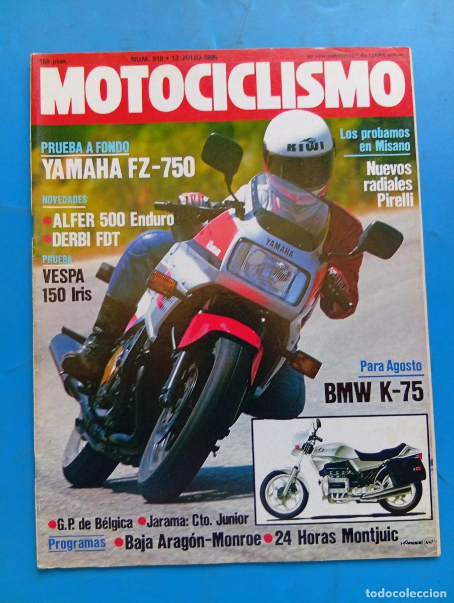 Coches y Motocicletas: MOTOCICLISMO. N&ordm; 910. A&Ntilde;O 1985. YAMAHA FZ 750. PRUEBA A FONDO. BMW K 75. NOVEDAD. ALFER 500... LEER.