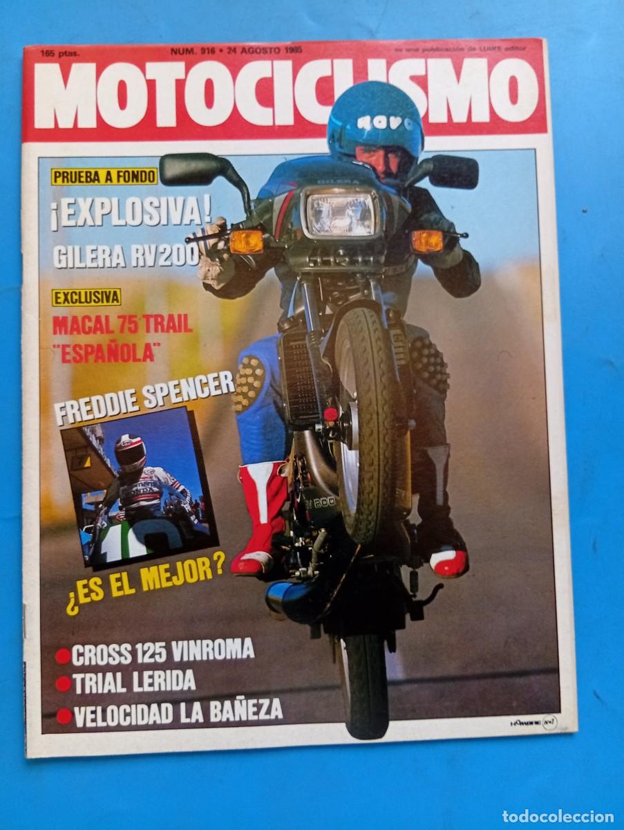 Coches y Motocicletas: MOTOCICLISMO. N&ordm; 916. A&Ntilde;O 1985. GILERA RV 200. FREDDIE SPENCER. TRIAL L&Eacute;RIDA. CROSS 125 VINRO.. LEER
