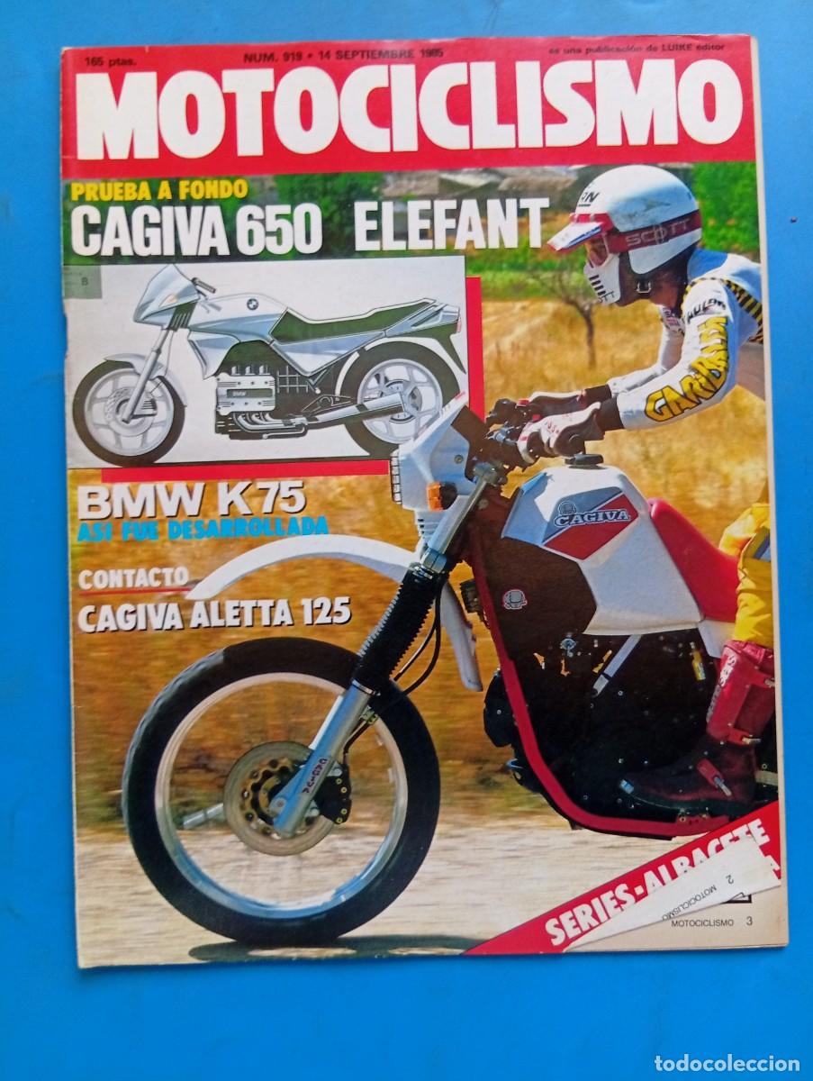 Coches y Motocicletas: MOTOCICLISMO. N&ordm; 919. A&Ntilde;O 1985. PRUEBA : CAGIVA 650 ELEFANT. BMW K75. CAGIVA ALETTA 125... LEER.