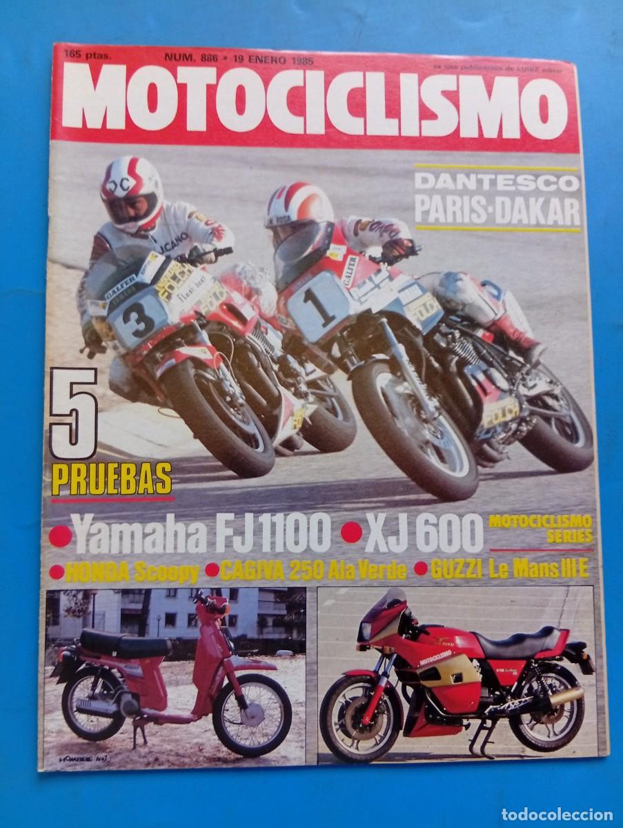 Coches y Motocicletas: MOTOCICLISMO. N&ordm; 886. A&Ntilde;O 1985. YAMAHA FJ1100. HONDA SCOOPY. CAGIVA 250 ALA VERDE. S&Uacute;PER CROS.. LEER