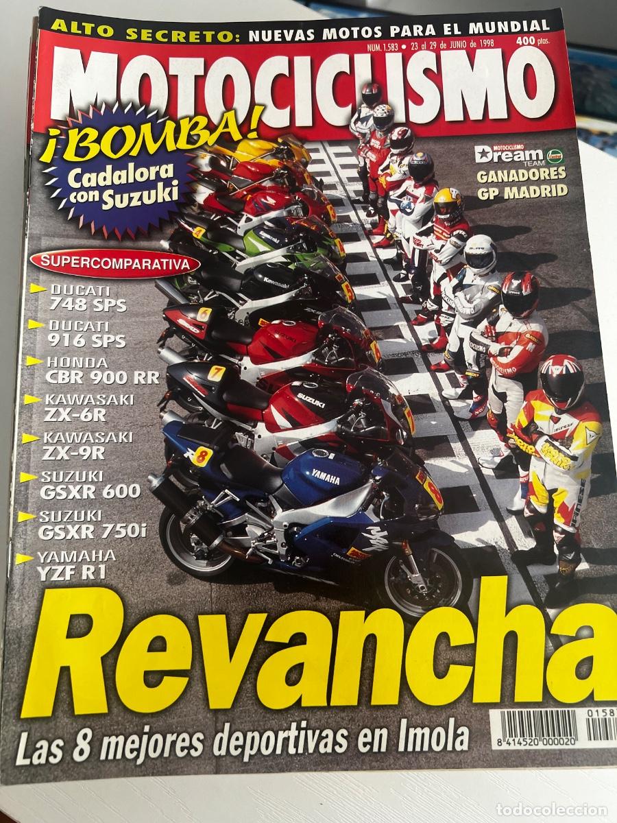 Coches y Motocicletas: MOTOCICLISMO. N&deg; 1583. JUNIO 1998. DUCATI 748 SPS. DUCSTI 916 SPS. HONDA CBR 900 RR. LEER