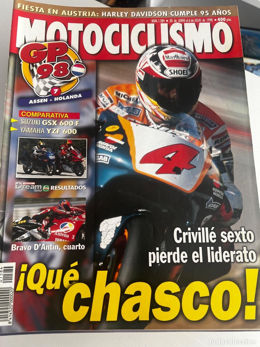 Coches y Motocicletas: MOTOCICLISMO. N&deg; 1584. JUNIO 1998. CRIVILLE SEXTO, PIERDE EL LIDERATO. HARLEY DAVIDSON CUMPLE 95