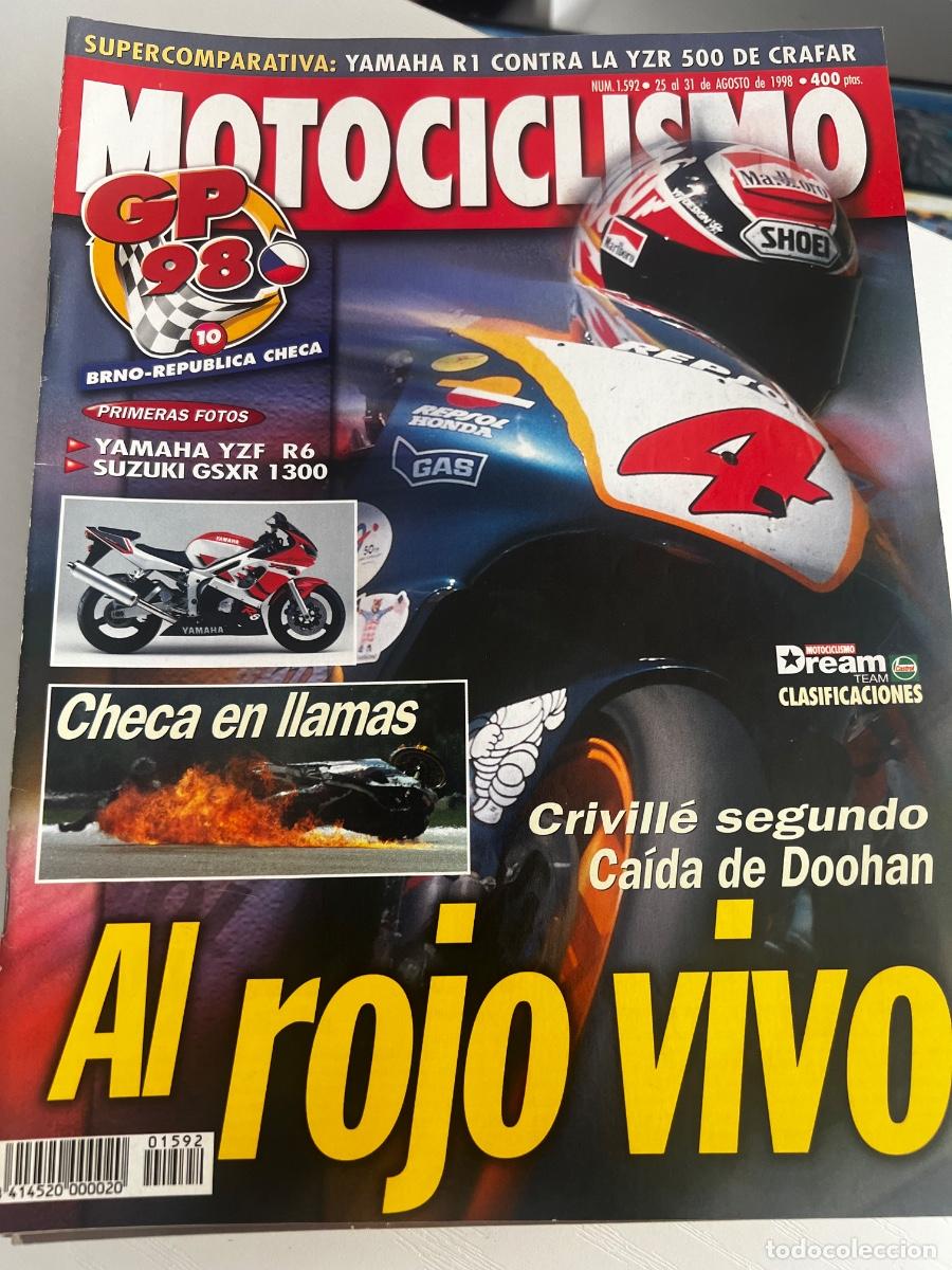 Coches y Motocicletas: MOTOCICLISMO. N&ordm; 1592. AGOSTO 1998. YAMAHA YZF R6. SUZUKI GSXR 1300. CHECA EN LLAMAS. LEER