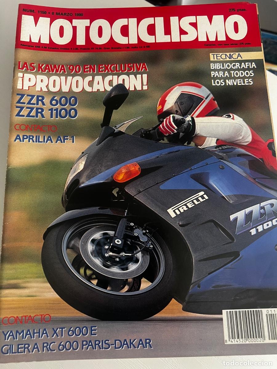 Coches y Motocicletas: MOTOCICLISMO. N&ordm; 1150. A&Ntilde;O 1990. PRUEBAS : KAWASAKI ZZR 1100/600. APRILIA AF-1. YAMAHA.... LEER.