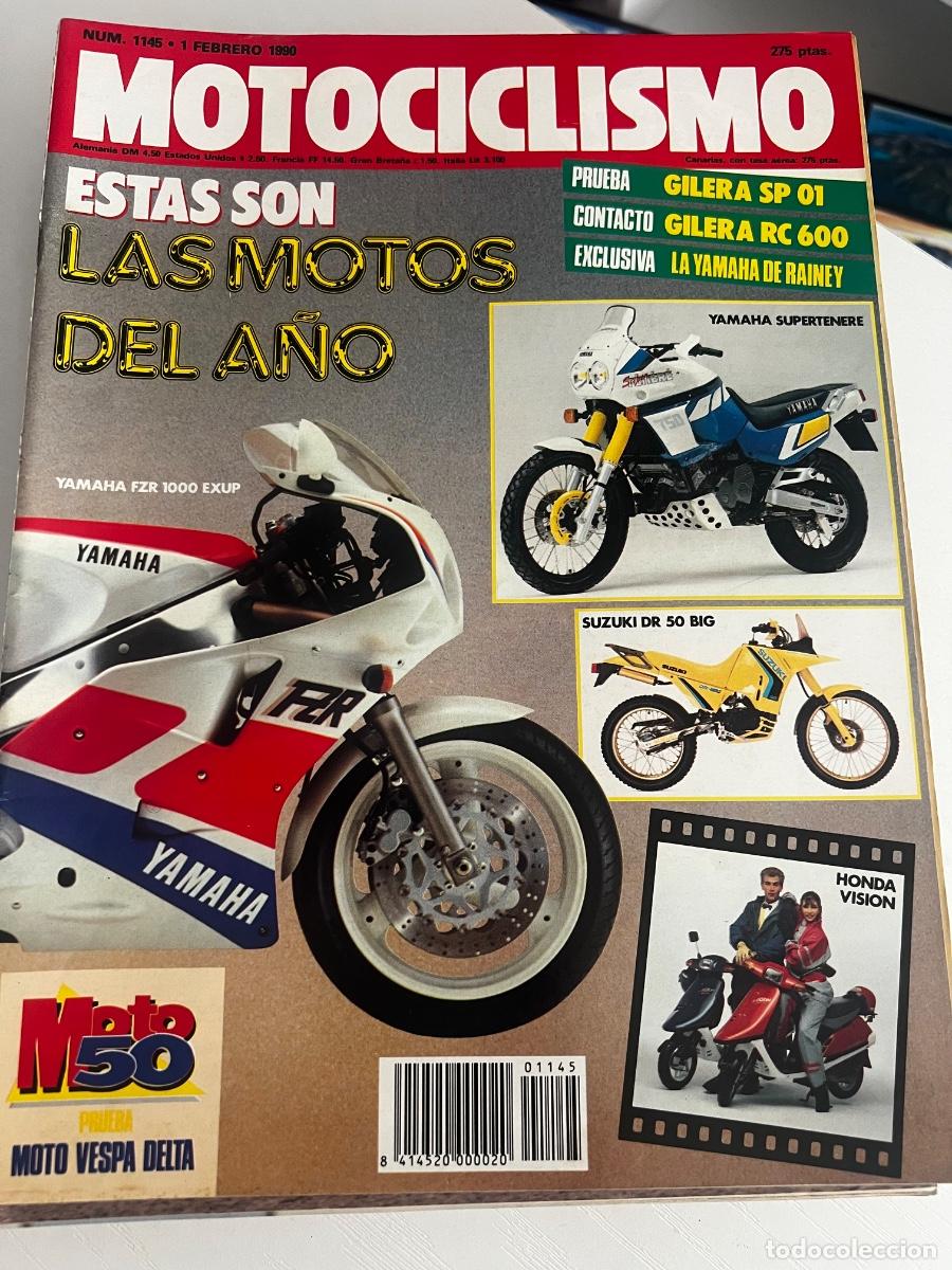 Voitures et Motocyclettes: MOTOCICLISMO. N&deg; 1145. FEBRERO 1990. LAS MOTOS DEL A&Ntilde;O. GILERA SP 01. GILERA RC 600. LEER