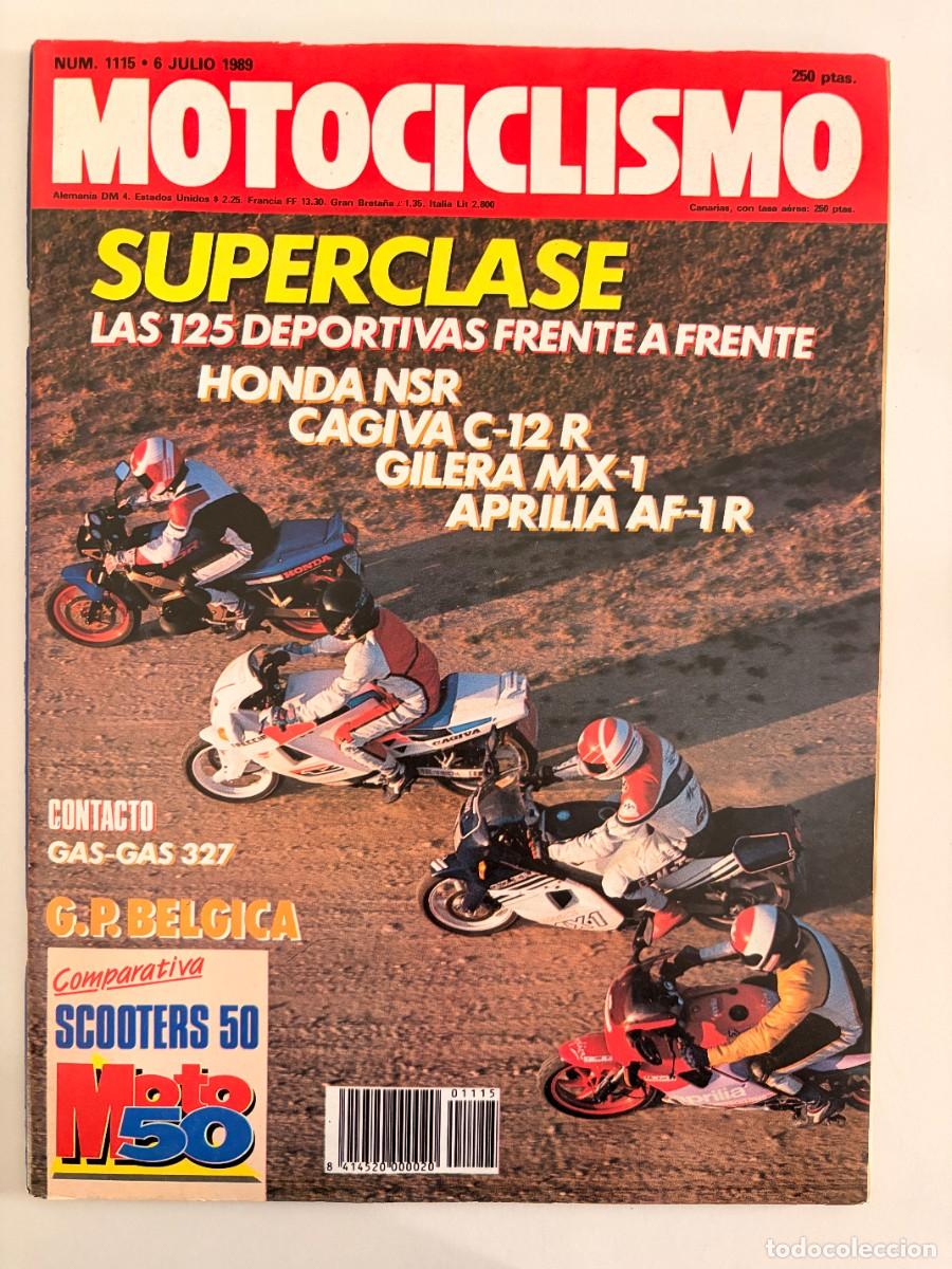 Coches y Motocicletas: MOTOCICLISMO. N&ordm; 1115. JULIO 1989. GRAN PREMIO DE B&Eacute;LGICA. CAGIVA C-12 R. GILERA MX-1. APRILIA. LEER