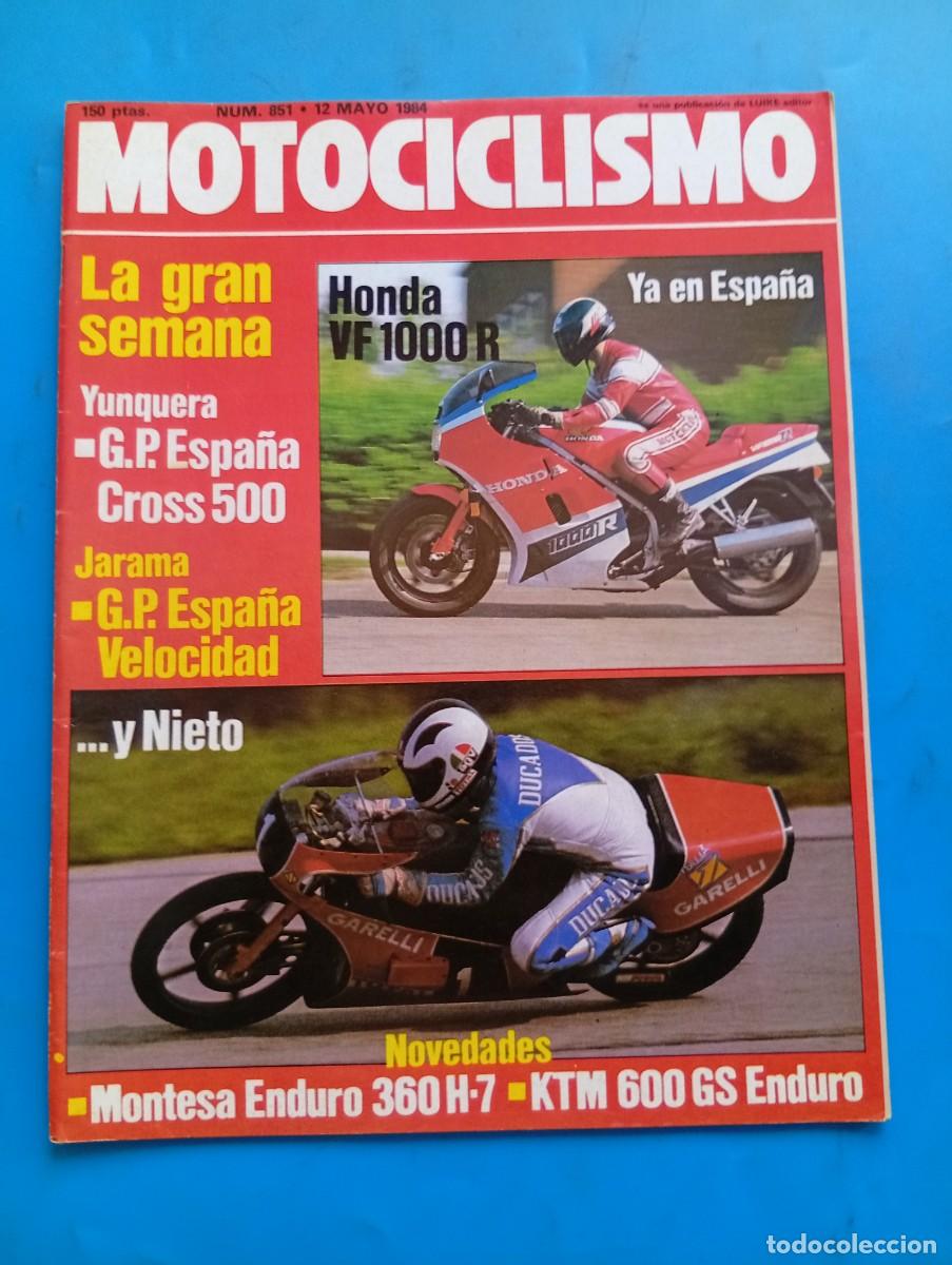 Coches y Motocicletas: MOTOCICLISMO. N&ordm; 851. A&Ntilde;O 1984. PRUEBA: HONDA VF 1000 R. KTM 600 GS ENDURO. CAMPEONATO DE ESP.. LEER