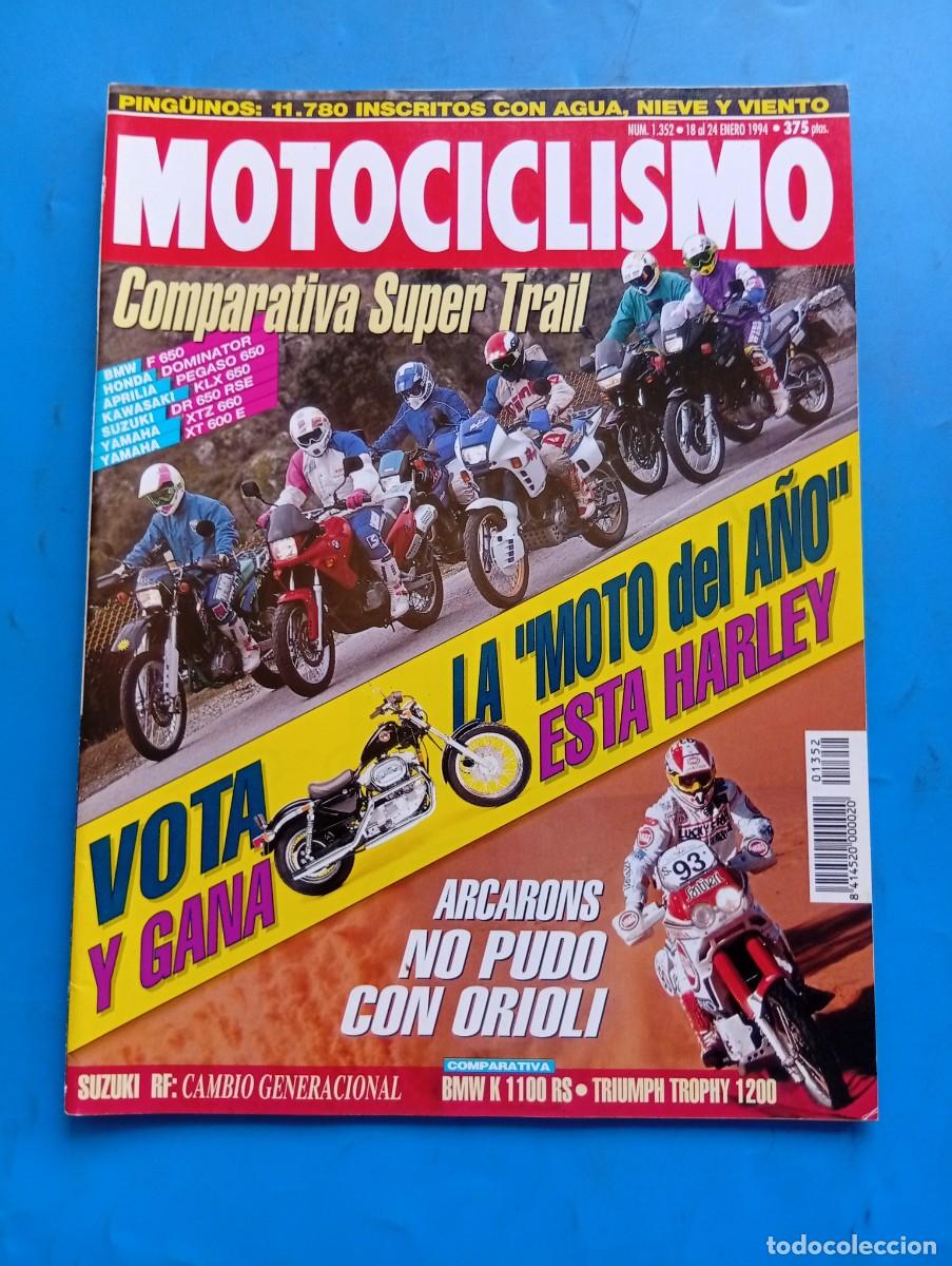 Automobili e Motociclette: MOTOCICLISMO. N&ordm; 1352. A&Ntilde;O 1994. BMW F 650. HONDA DOMINATOR. APRILIA PEGASO 650. KAWASAKI .... LEER