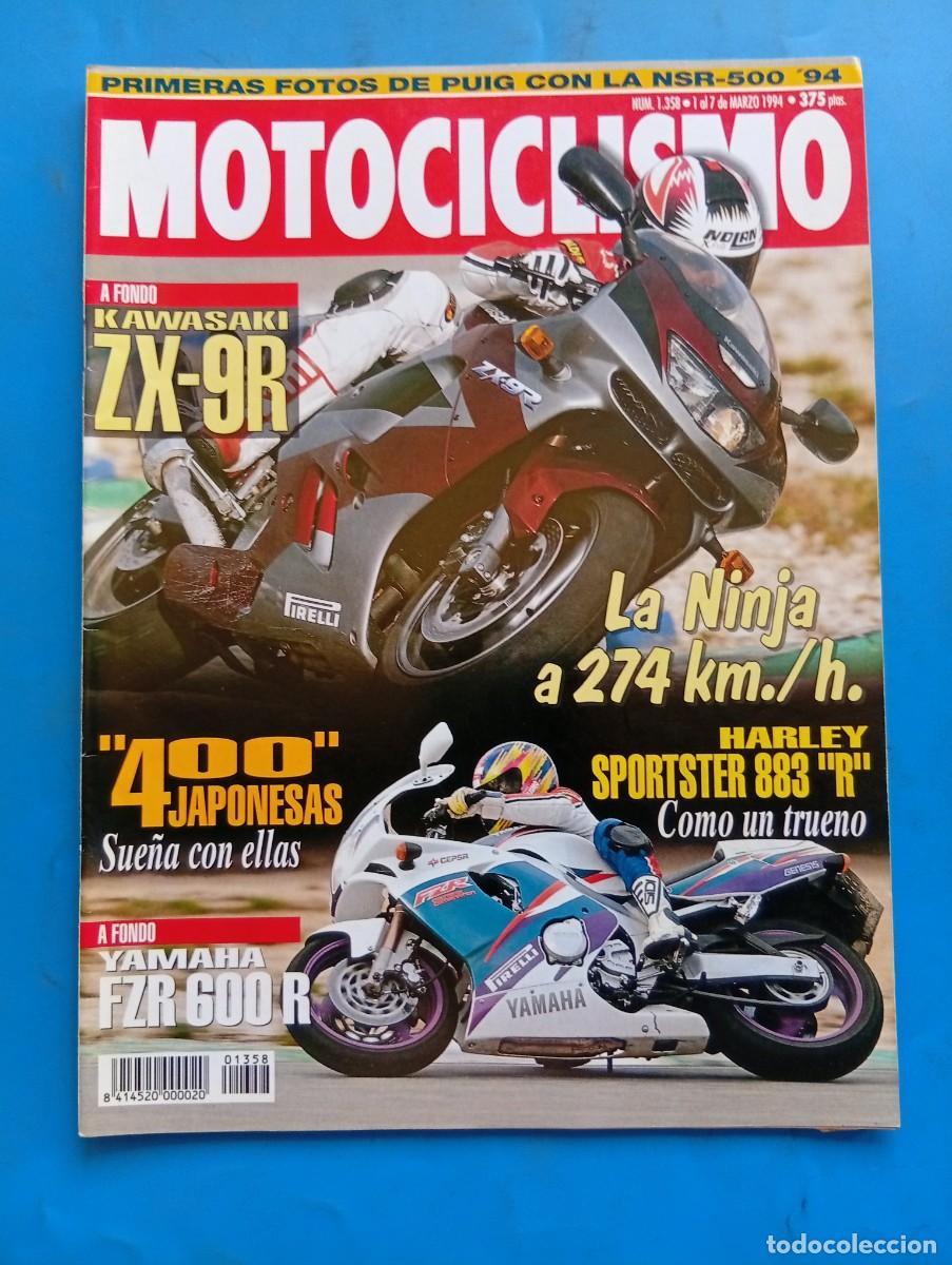 Coches y Motocicletas: MOTOCICLISMO. N&ordm; 1358. A&Ntilde;O 1994. KAWASAKI ZX-9R. LA NINJA. HARLEY SPORTSTER 883 R. YAMAHA FZR.. LEER