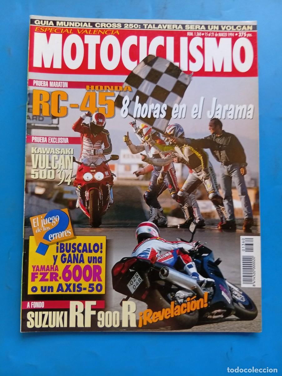 Coches y Motocicletas: MOTOCICLISMO. N&ordm; 1360. A&Ntilde;O 1994. KAWASAKI VULCAN 500. SUZUKI RF 900 R. HONDA RC-45.... LEER.