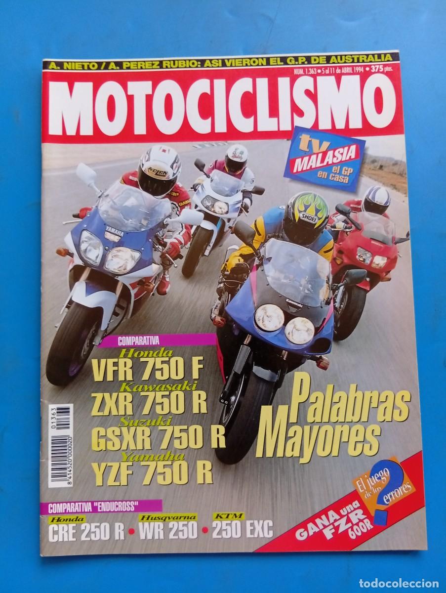 Coches y Motocicletas: MOTOCICLISMO. N&ordm; 1363. A&Ntilde;O 1994. HONDA VFR 750. KAWASAKI ZXR 750 R. SUZUKI GS 750 R. YAMAHA... LEER.