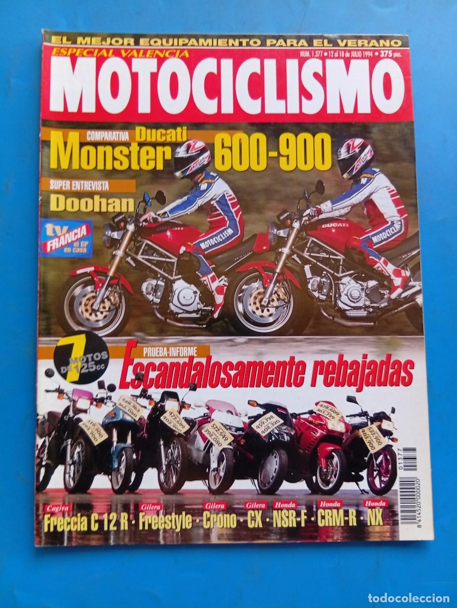 Automobili e Motociclette: MOTOCICLISMO. N&ordm; 1377. A&Ntilde;O 1994. PRUEBA: CAGIVA FRECCIA C-12. GILERA CRONO. MOTOS DE AGUA.. LEER
