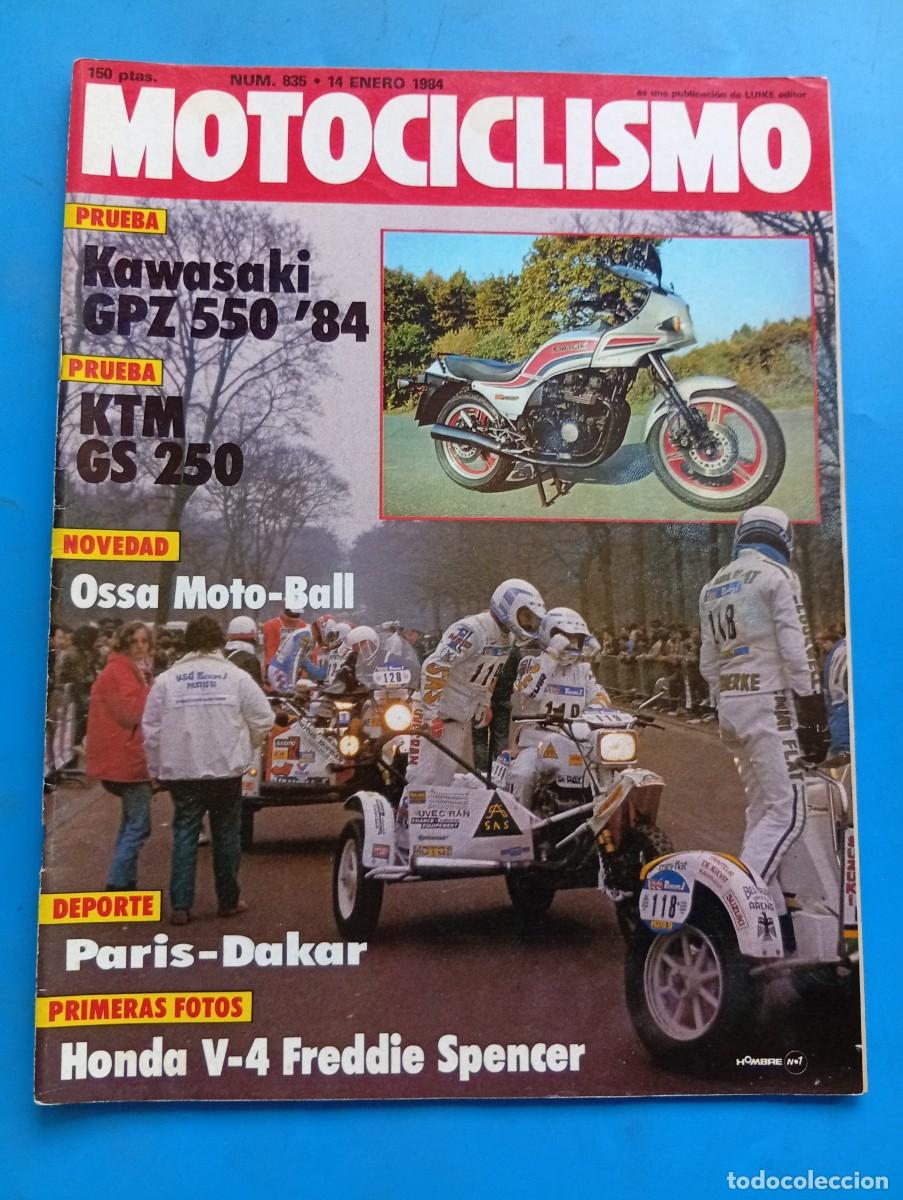 Coches y Motocicletas: MOTOCICLISMO. N&ordm; 835. A&Ntilde;O 1984. KAWASAKI GPZ 550 &acute;84. HONDA V-4 FREDDIE SPENCER. LA ESCUDER&Iacute;A.. LEER