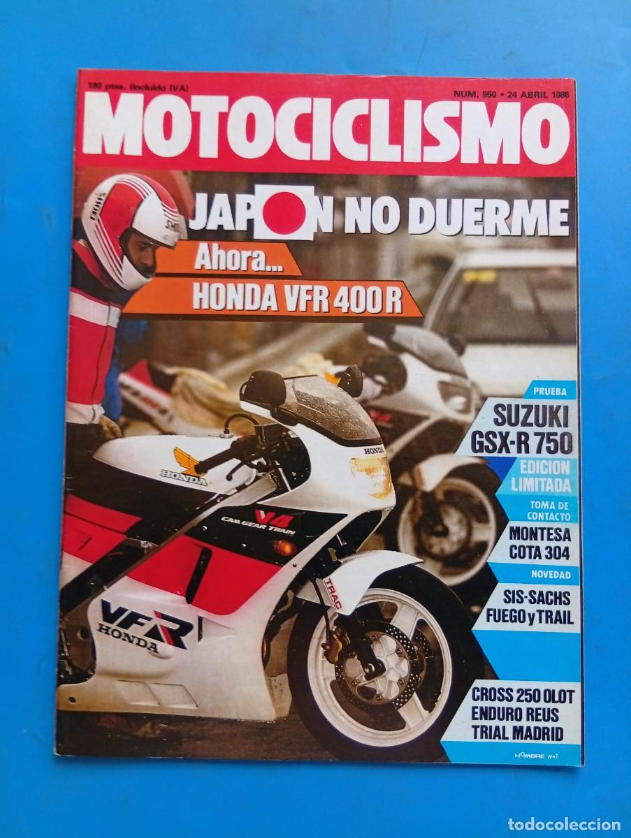 Coches y Motocicletas: MOTOCICLISMO. N&ordm; 950. A&Ntilde;O 1986. HONDA VFR 400 R EN DIRECTO DESDE JAPON. MONTESA COTA 304... LEER.