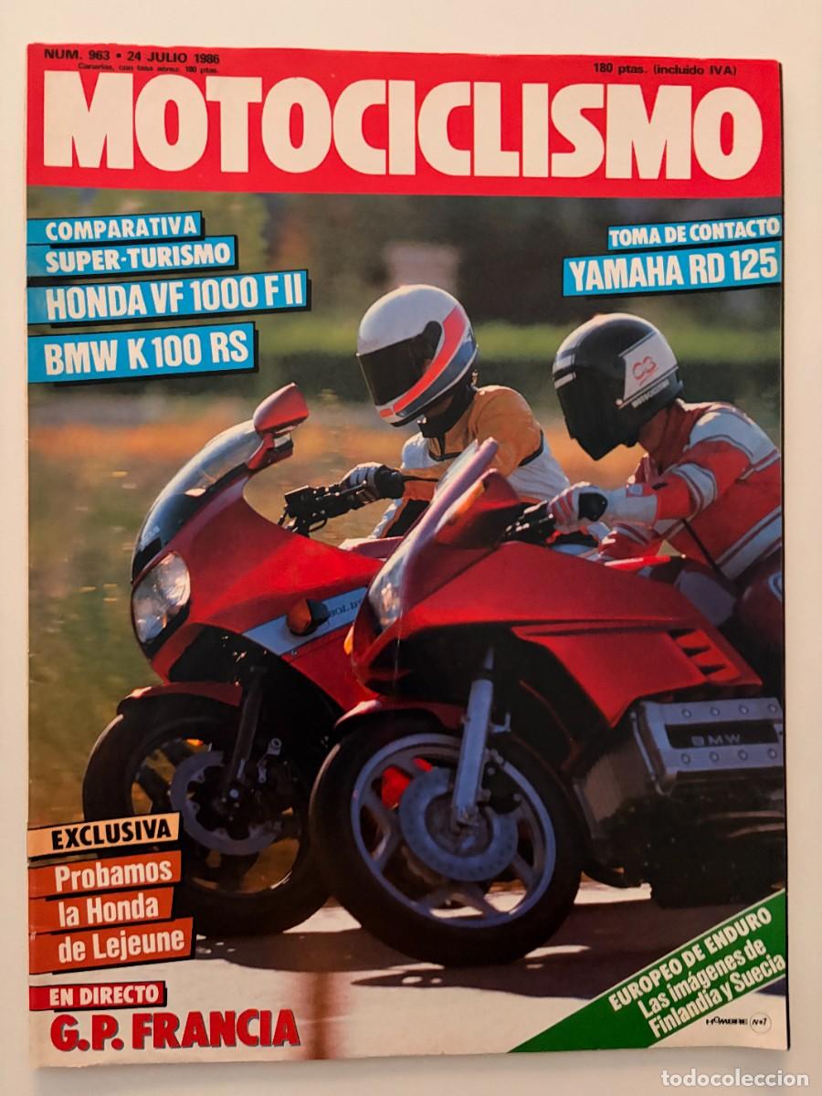 Coches y Motocicletas: MOTOCICLISMO. N&ordm; 963. JULIO 1986. GP DE FRANCIA. YAMAHA RD 125. HONDA VF 1000 F II. LEER