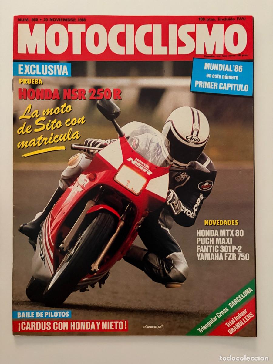 Coches y Motocicletas: MOTOCICLISMO. N&ordm; 980. NOVIEMBRE 1986. HONDA NSR 250-R. HONDA MTX-80. PUNCH MAXI..LEER